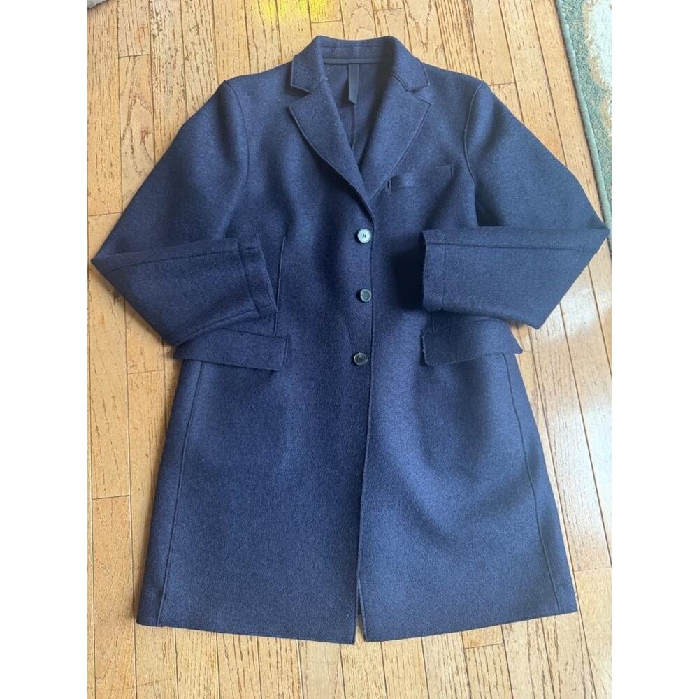 Harris Wharf London navy wool coat size 50 us 40 (CO300